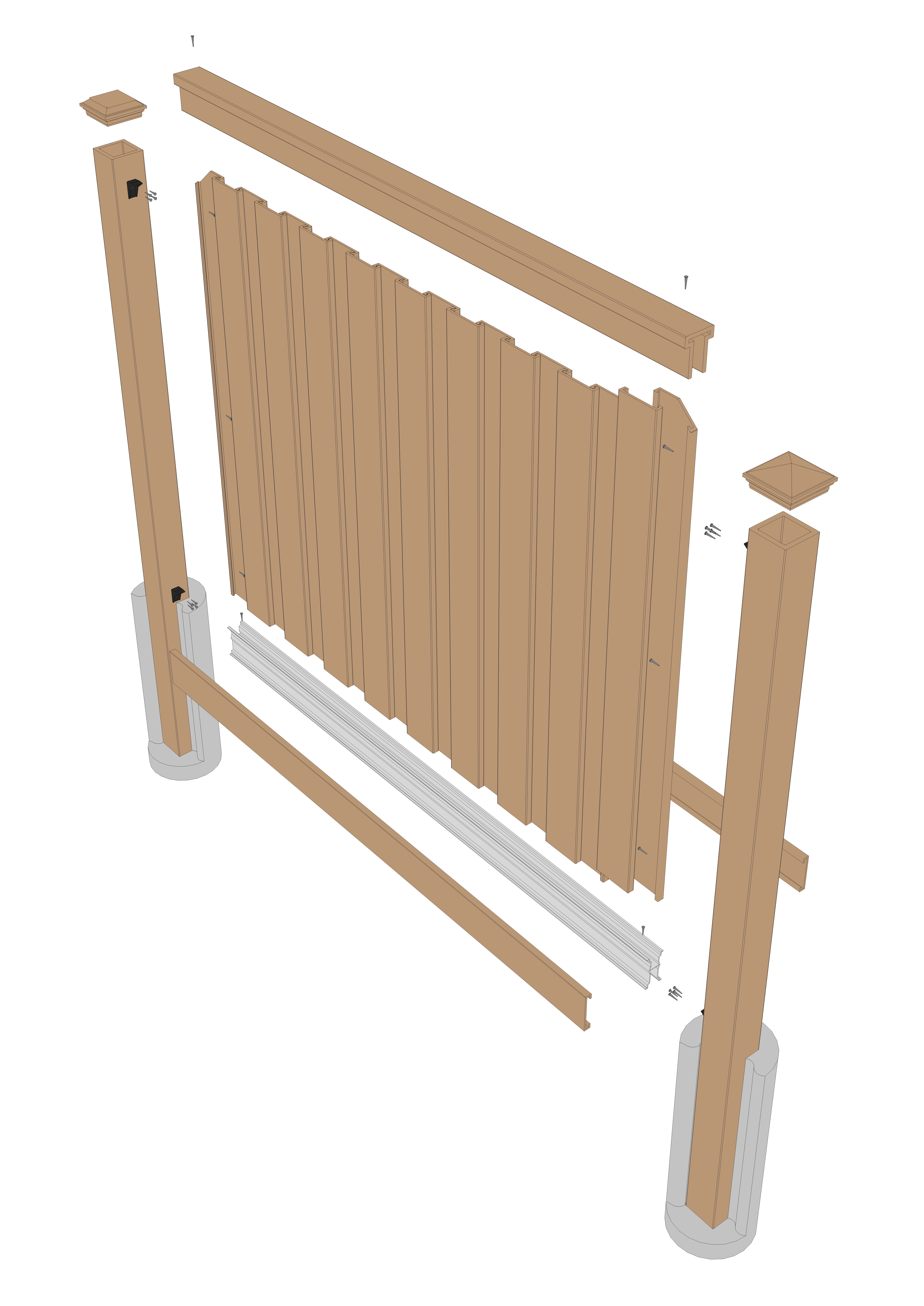 Example of Trex Seclusions fence in Salt Lake County, UT Example of Trex Seclusions fence in Salt Lake County, UT