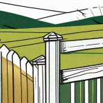 A scenic highland landscape with detailed bufftech fencing materials