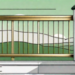 A variety of aluminum railing and fence materials