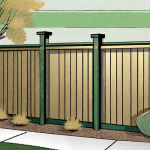 A scenic cottonwood heights landscape featuring a newly installed trex fence made from recycled materials