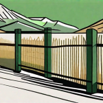 A serene landscape featuring a sturdy cedar fence running through a lehi